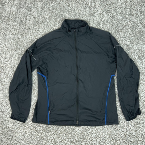 Nike Other - Nike Jacket‎ Mens Large Black Full Zip Windbreaker Reflective Running Gym Sports